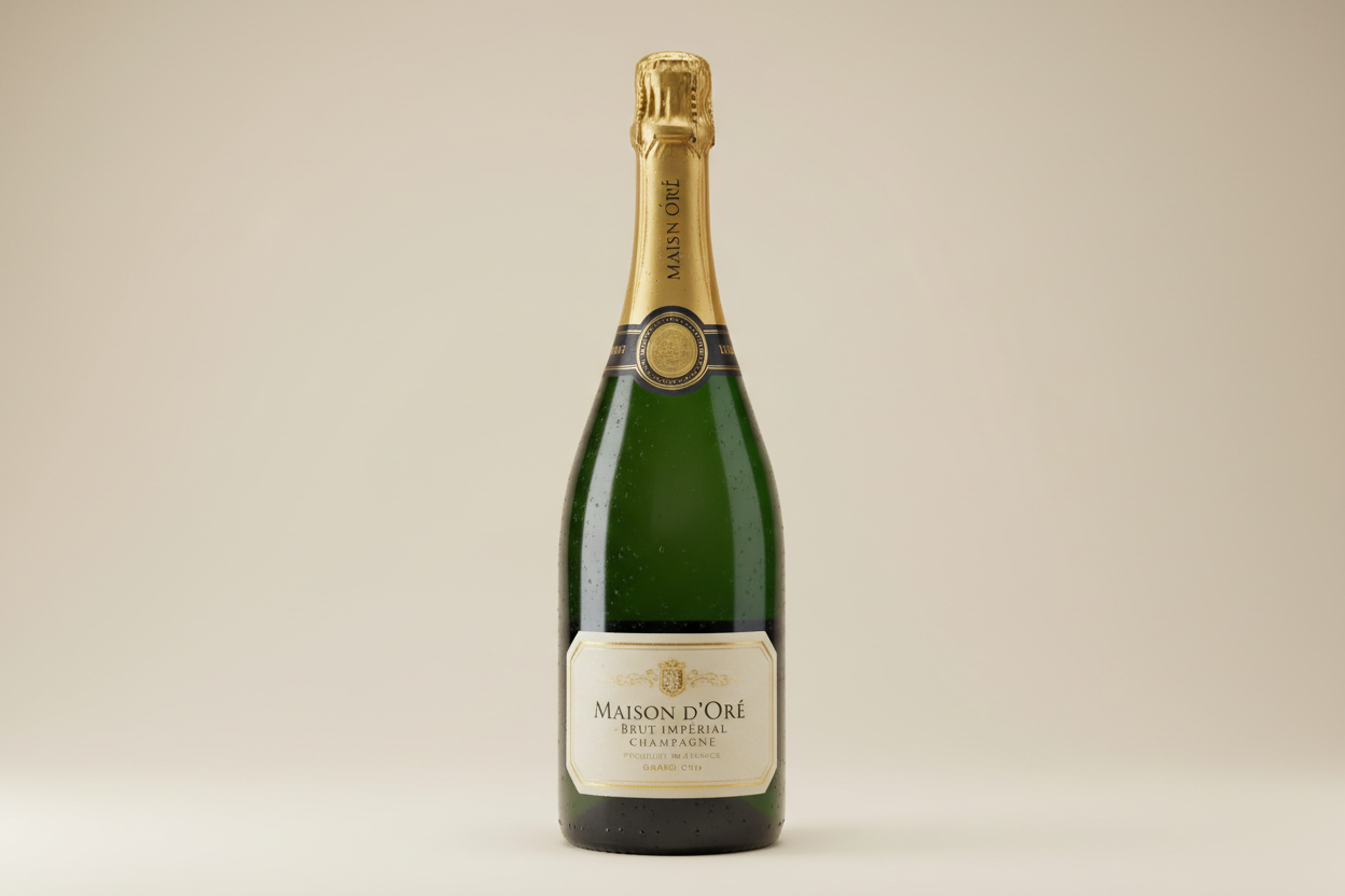 gerar imagem do Champagne Brut Importado por completa e existente
