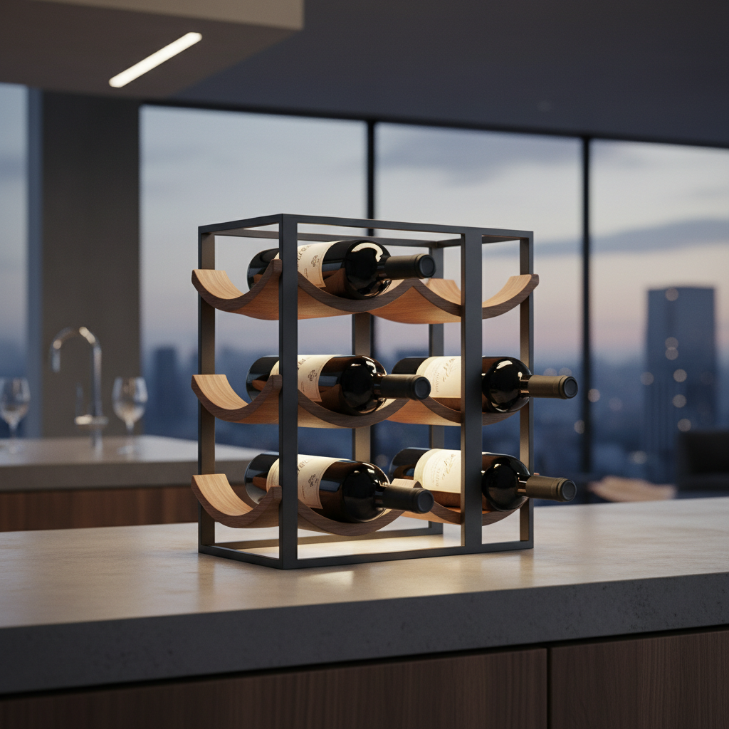 faça Porta-Vinhos Design Italiano com imagem padrao e imagem existente