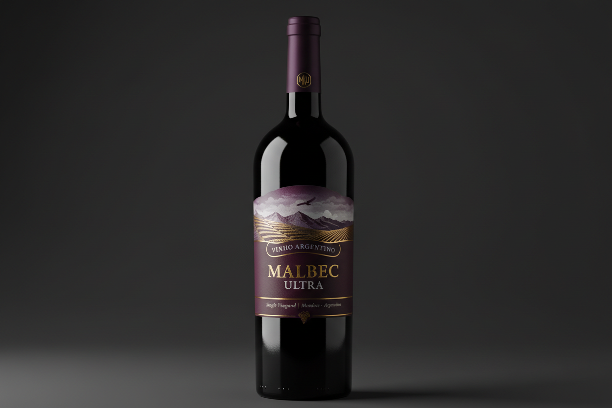faça Vinho Argentino Malbec Ultra com imagem existente